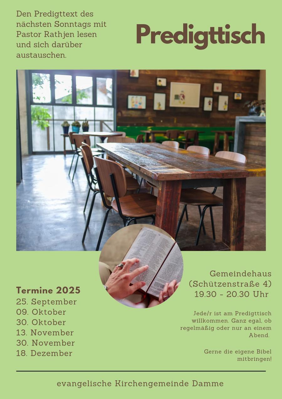 Predigttisch 2025